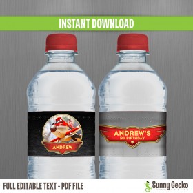 Disney Planes Fire and Rescue Birthday Bottle Labels or Napkin Rings